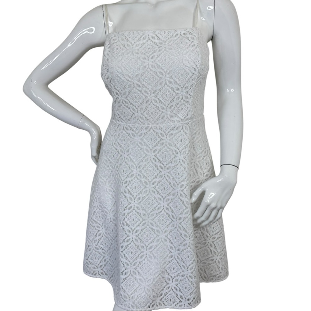Lilly Pulitzer White Lace Spaghetti-Strap Mini Dress - Picture 5 of 14